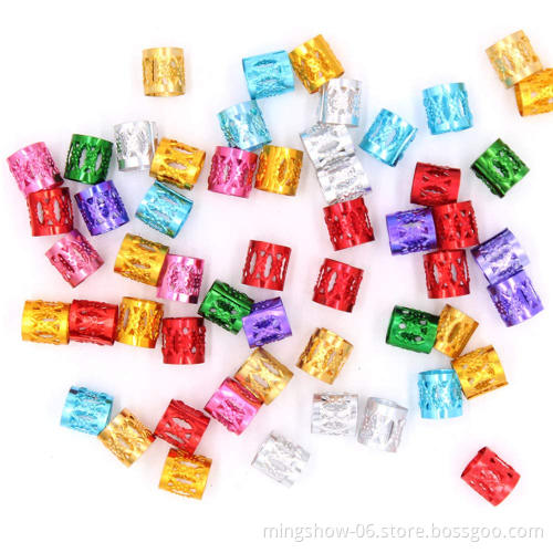 Dreadlocks Beads Aluminum Metal Cuffs Hair Decoration Braiding Hair Jewelry